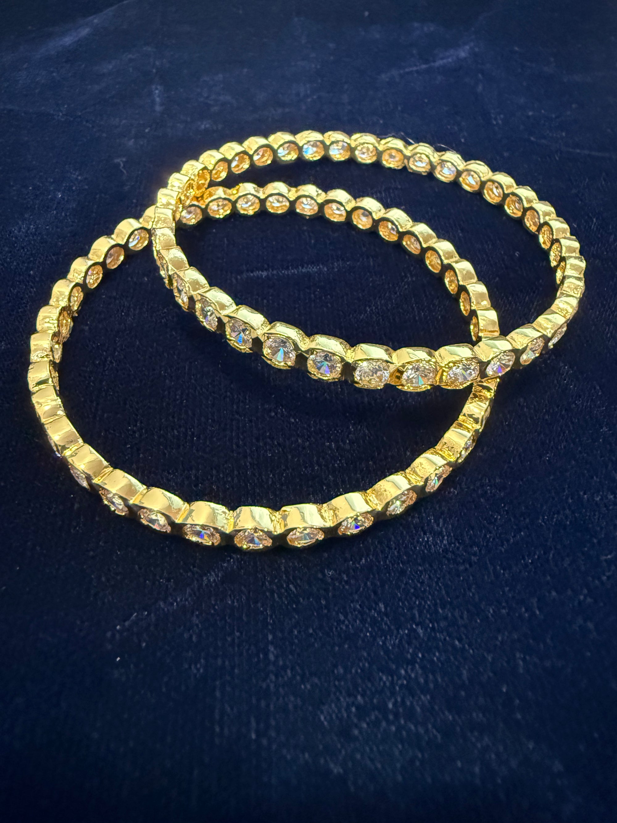 Open Round Stone Bangle
