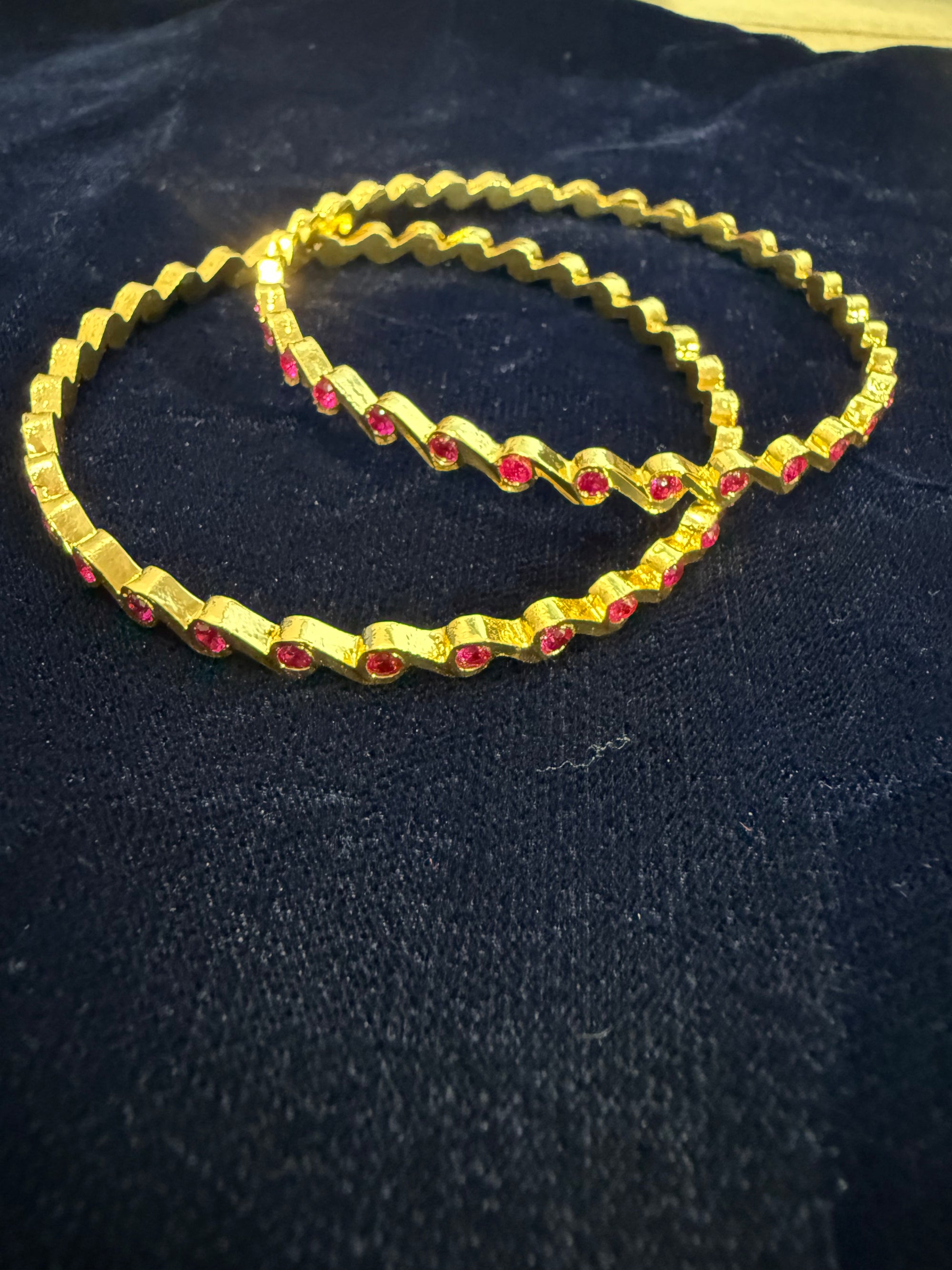 Wave Stone Bangles