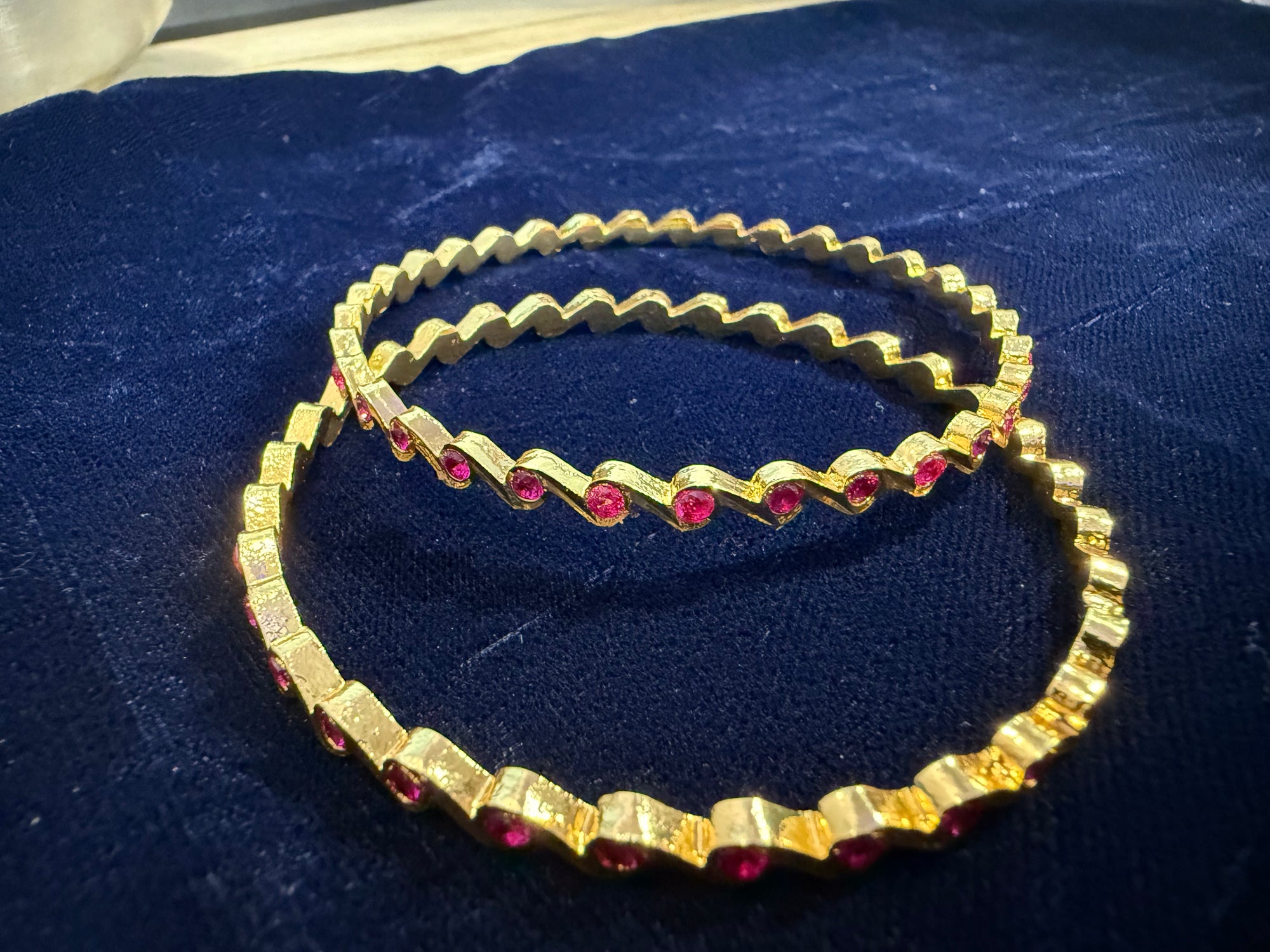 Wave Stone Bangles