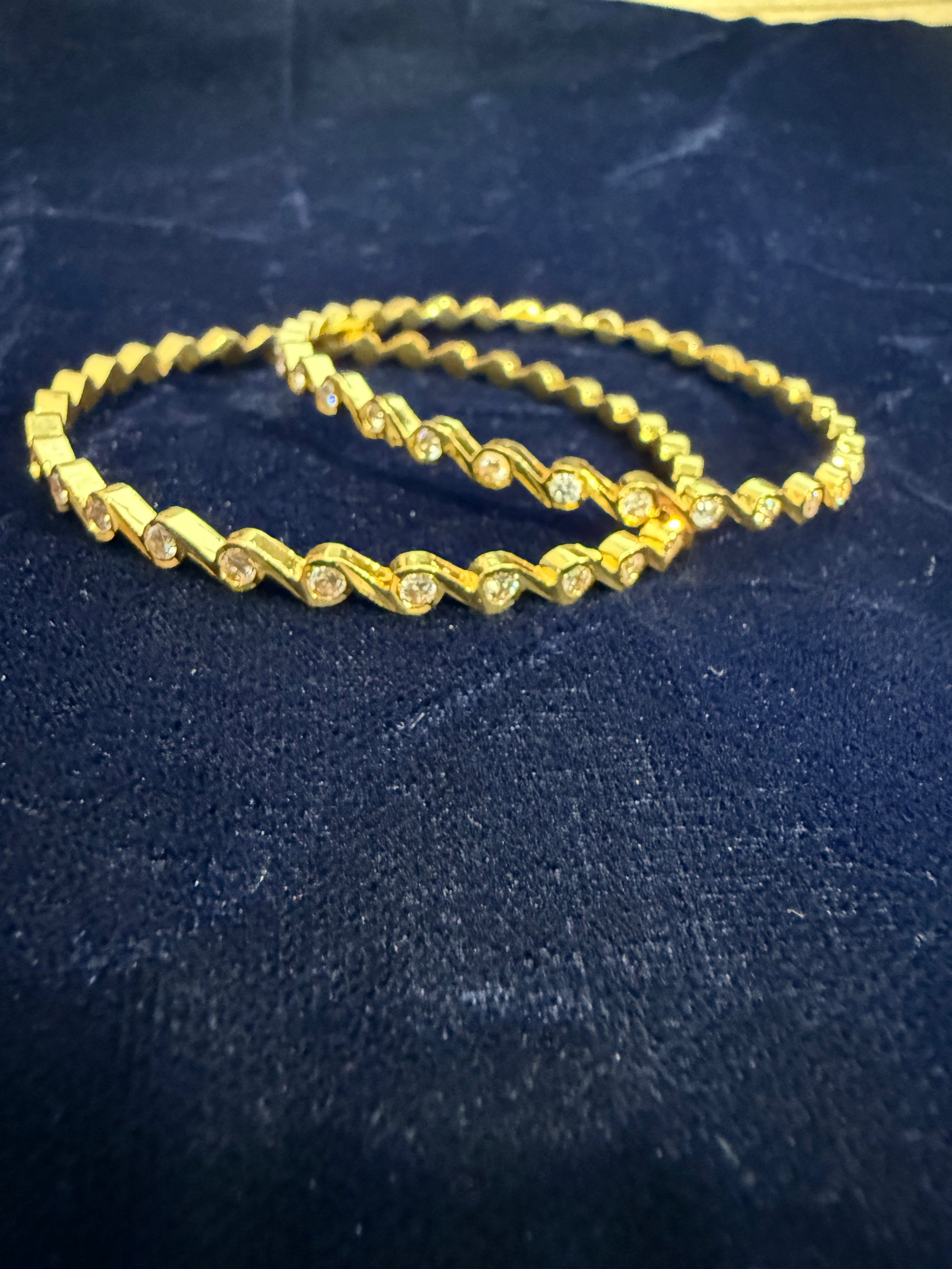 Wave Stone Bangles